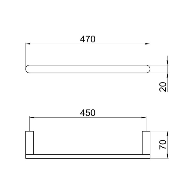 Полотенцедержатель Webert Living LV500501015, хром