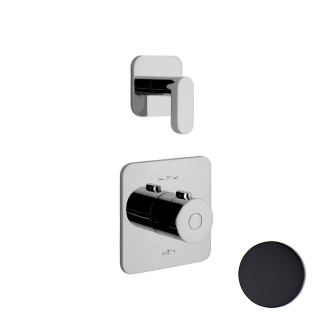 Смеситель для душа встраиваемый с термостатом Webert Living LV971302560, черный