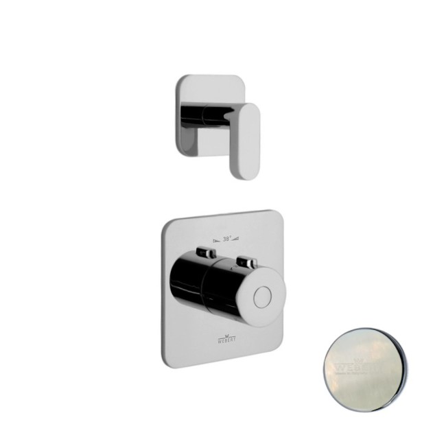 Смеситель для душа встраиваемый с термостатом Webert Living LV971302345, никель
