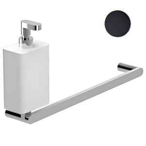 Полотенцедержатель с дозатором жидкого мыла Webert Living LV501501560, черный