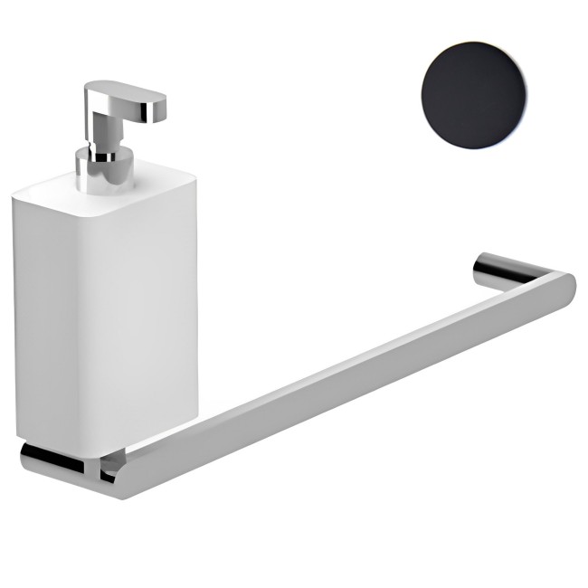 Полотенцедержатель с дозатором жидкого мыла Webert Living LV501501560, черный