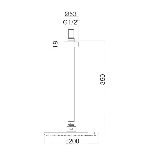 Верхний душ Webert AC0942740, белый