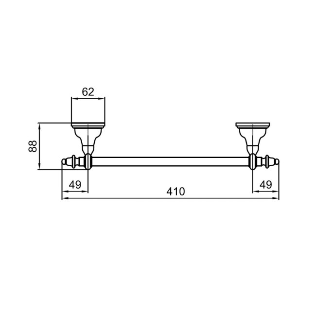 Полотенцедержатель Webert Armony AM500501015, хром