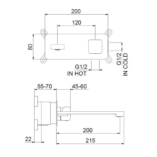 Смеситель для раковины Webert ONE-X OX830606015. хром/сталь