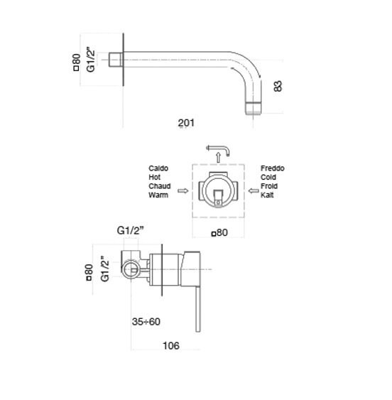 Смеситель для раковины Webert Sax Evolution SE830606560. черный Смеситель для раковины Webert Sax Evolution SE830606560. черный