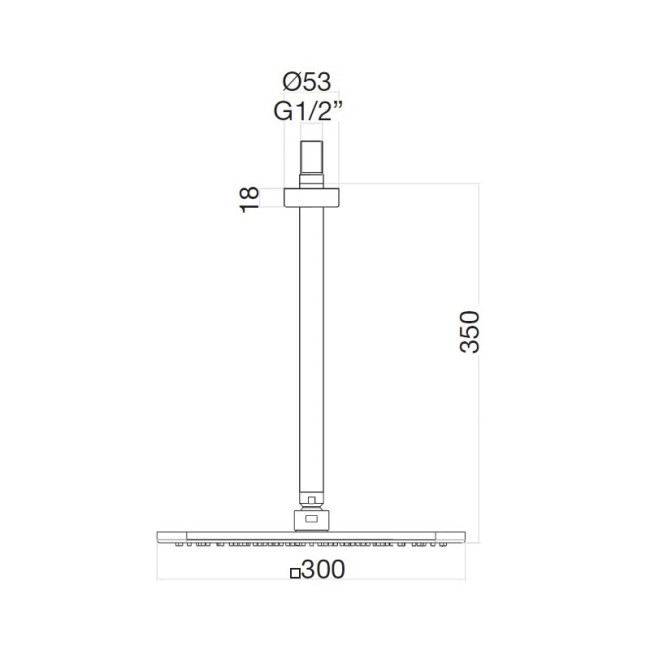 Верхний душ Webert AC0943010, золото