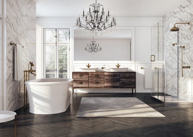 Смеситель для раковины Webert Ottocento OT700102065. бронза