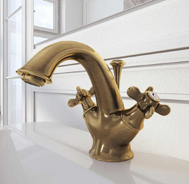 Смеситель для раковины Webert Ottocento OT700102065. бронза