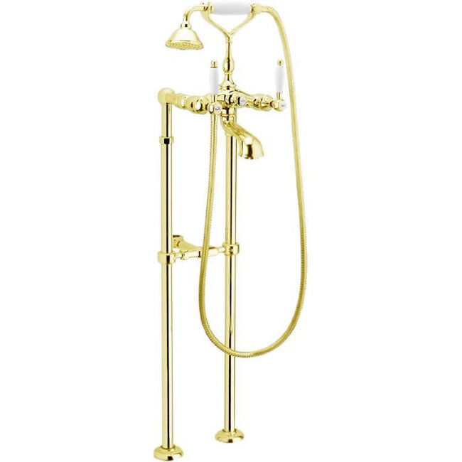 Смеситель для ванны напольный Webert Dorian DO720801010, золото