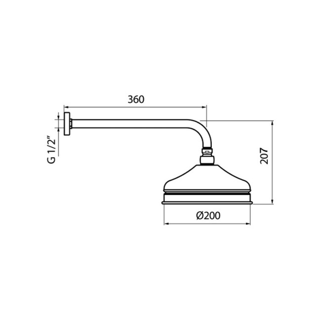 Верхний душ Webert AC0014065, бронза