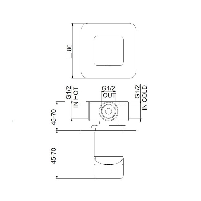 Смеситель для душа встраиваемый Webert ONE-X OX880101740, белый