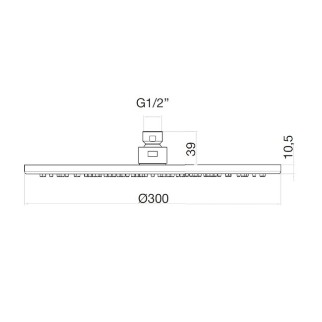 Верхний душ Webert AC1010345BRASS, никель