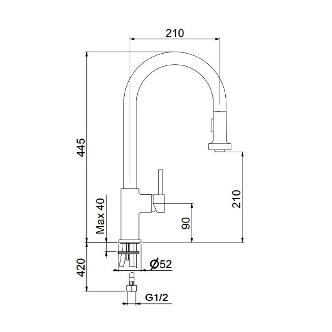 Смеситель для кухни Webert Sidney SY940302015, хром