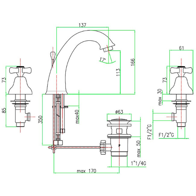 Смеситель для раковины Webert Armony AM750101015. хром