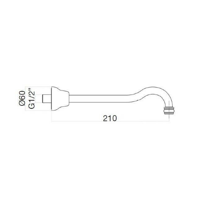 Излив Webert Armony AC0537015, хром