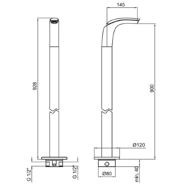Смеситель для раковины Webert Aria AI832301015. хром