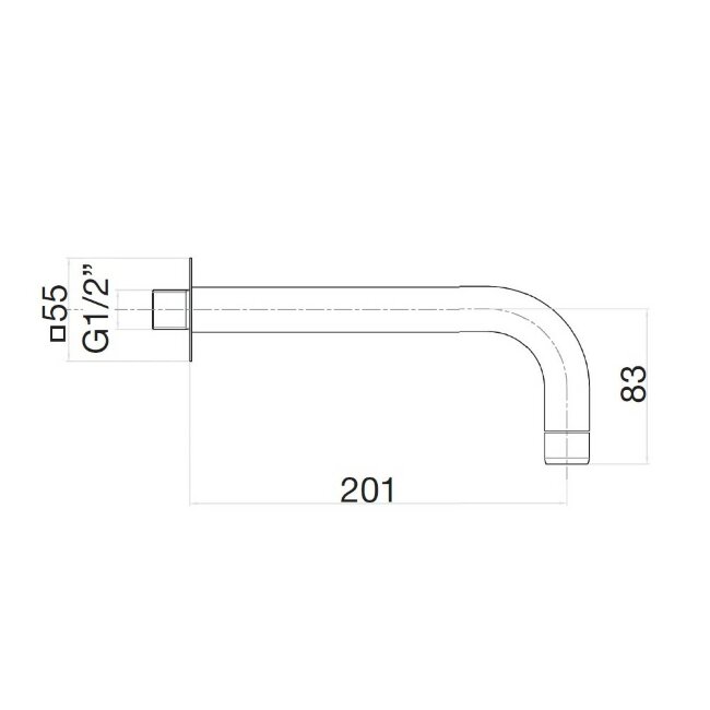 Излив Webert Sax Evolution SE0371740, белый