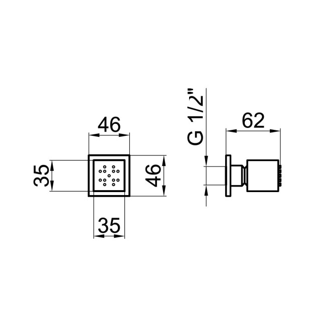 Форсунка гидромассажная Webert AC0333015. хром