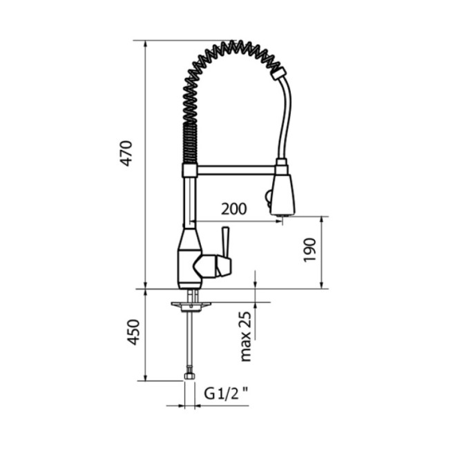 Смеситель для кухни Webert Conic CN920602015, хром