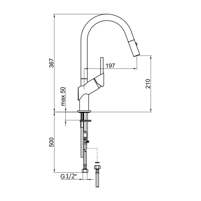 Смеситель для кухни Webert Habitat HB940302015, хром Смеситель для кухни Webert Habitat HB940302015, хром