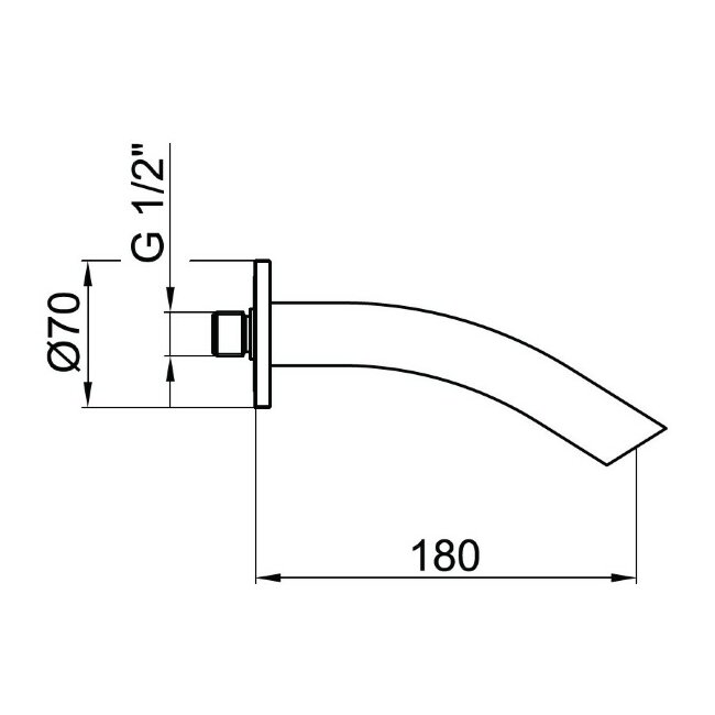 Излив Webert Aria AC0869560, черный