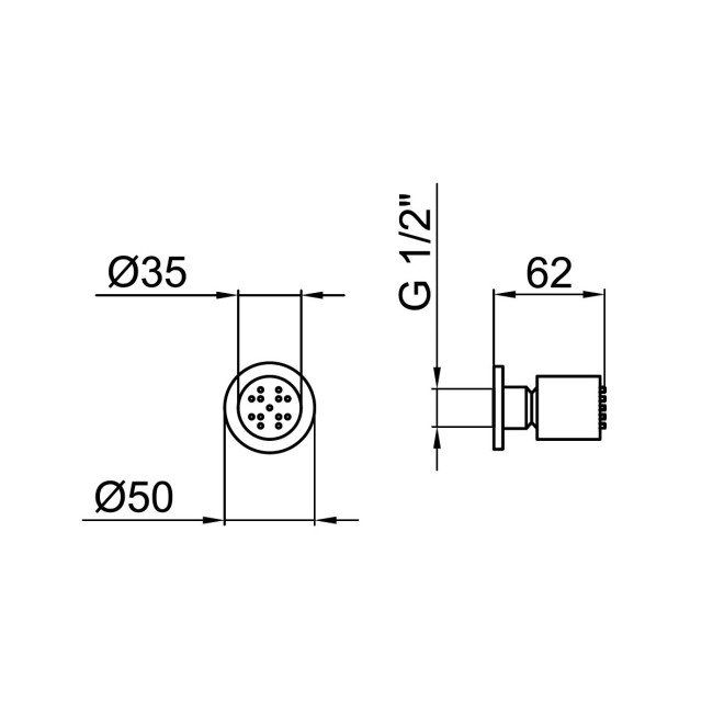 Форсунка гидромассажная Webert AC0320015. хром