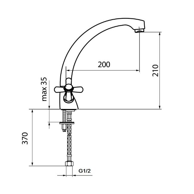 Смеситель для кухни Webert Armony AM780302015, хром Смеситель для кухни Webert Armony AM780302015, хром