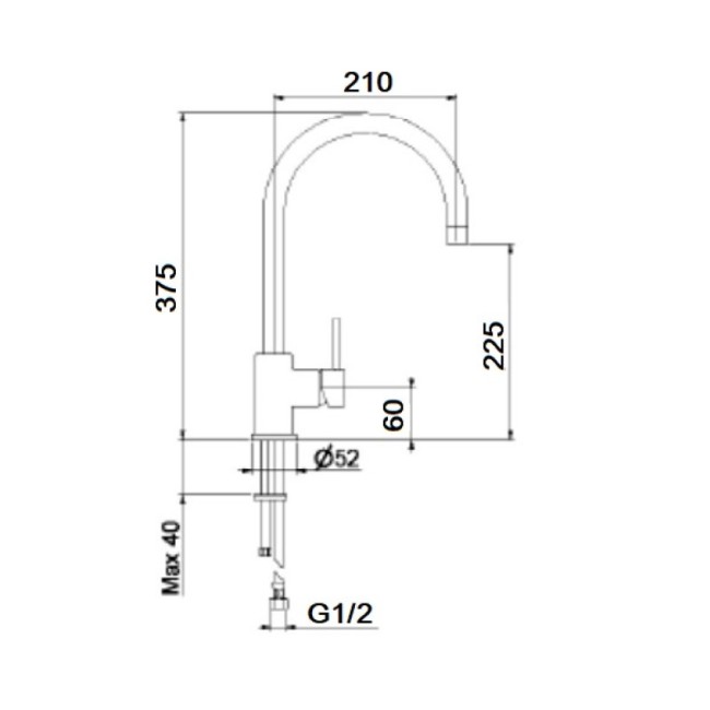 Смеситель для кухни Webert Baltimora BA920302560, черный Смеситель для кухни Webert Baltimora BA920302560, черный