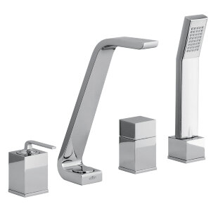 Смеситель на борт ванны Webert Wolo WO850701015, хром