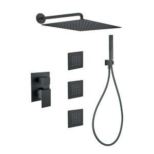 Душевая система встраиваемая Webert Pegaso PE890104560, черный