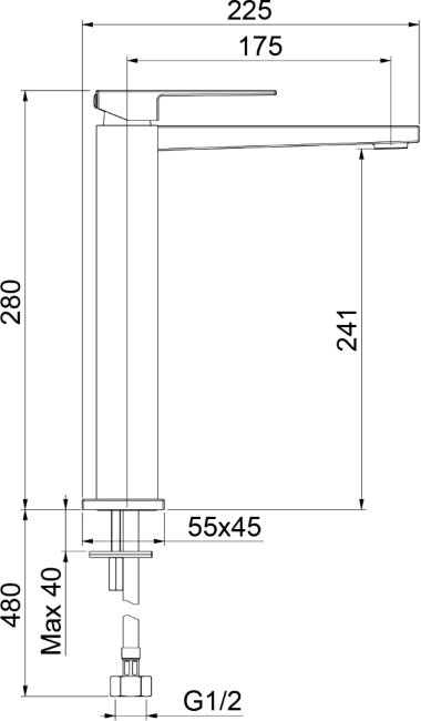 Смеситель для раковины Webert Pegaso PE830402740SSE. белый