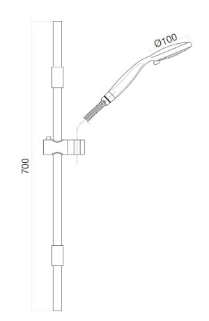 Душевой гарнитур Webert Shower Set AC0589740, белый